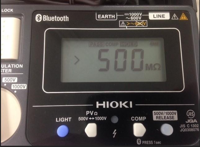 500MΩのような表示が出る デジタル絶縁抵抗計 | サポート情報 - Hioki